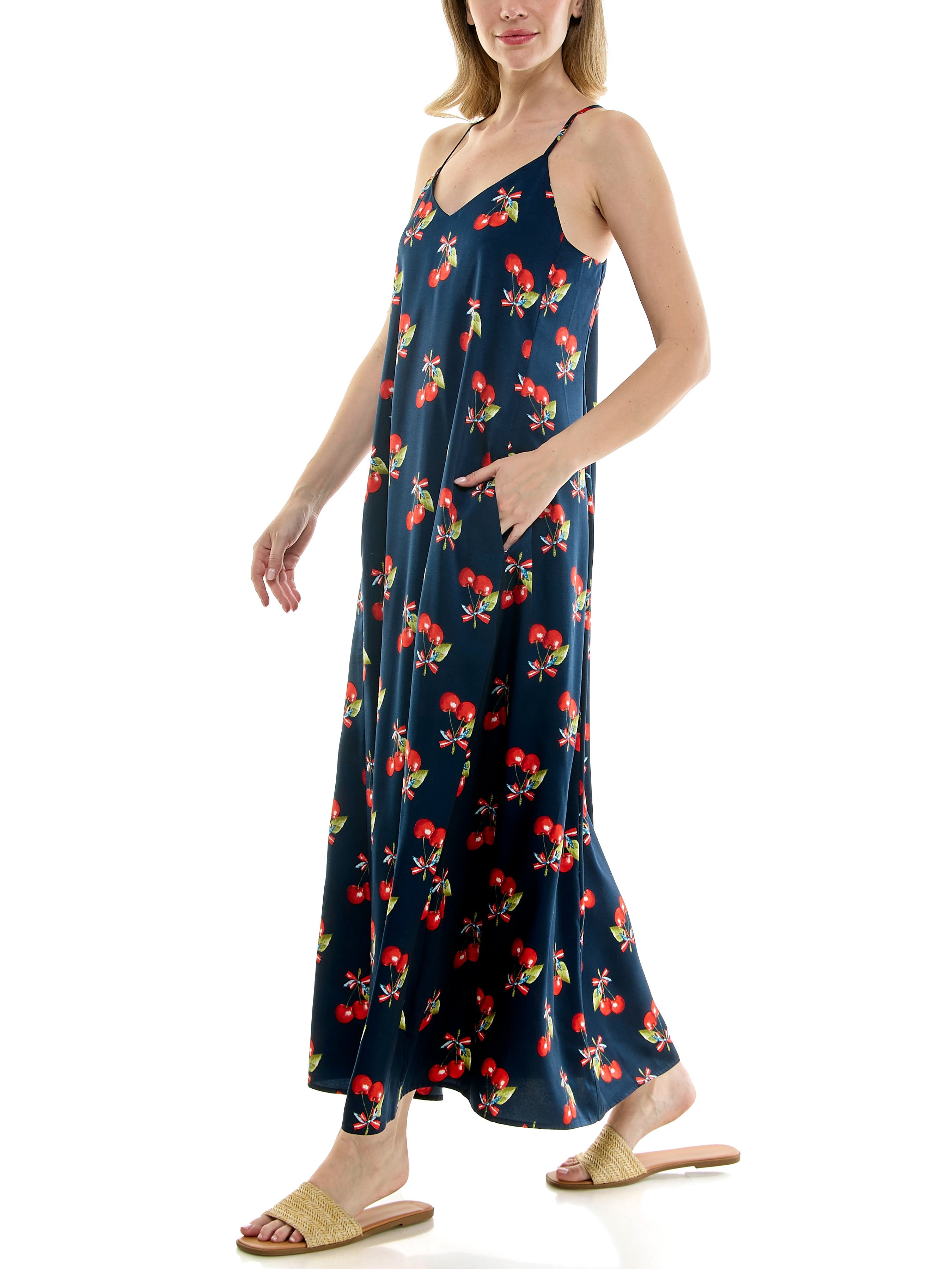 Nicole Miller Women's Maxi Slip Dress With Built In Bra, Sizes S-XL