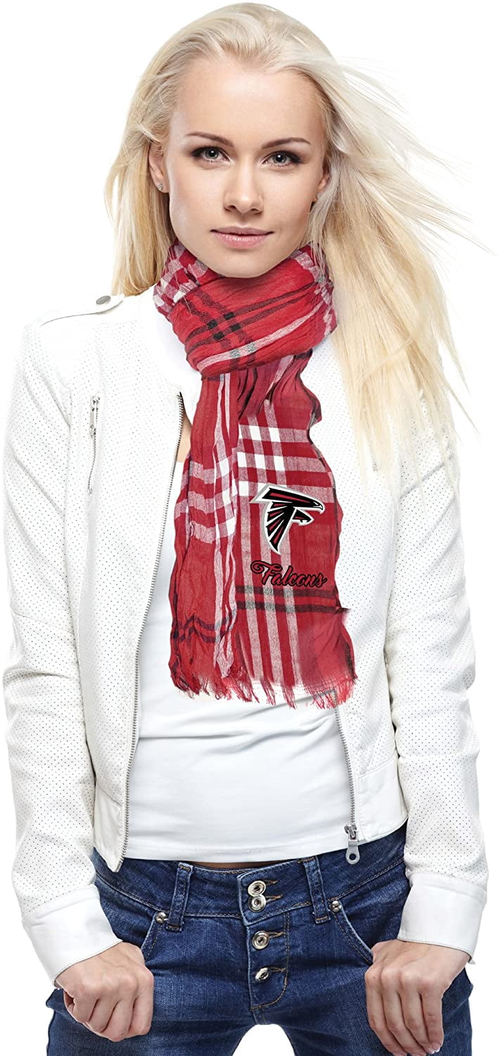 Little Earth - NFL Crinkle Plaid Scarf, Atlanta Falcons