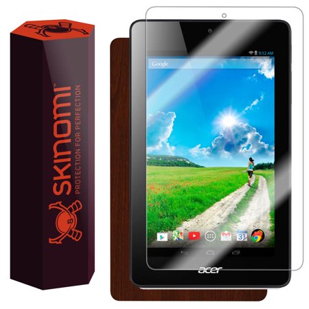 Skinomi Dark Wood Skin & Screen Protector for Acer Iconia One 7 (B1-750)