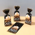 thumbnail image 2 of Bolsa de caramelos de oro negro con forma de globo navideño con diamantes, bolsas de Navidad, decoración navideña para el hogar 2024, feliz año nuevo 2025, 2 of 6