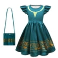 thumbnail image 1 of Princess Merida Dress For Girls Halloween Flutter Sleeve Costume Fancy-Dress, 1 of 6
