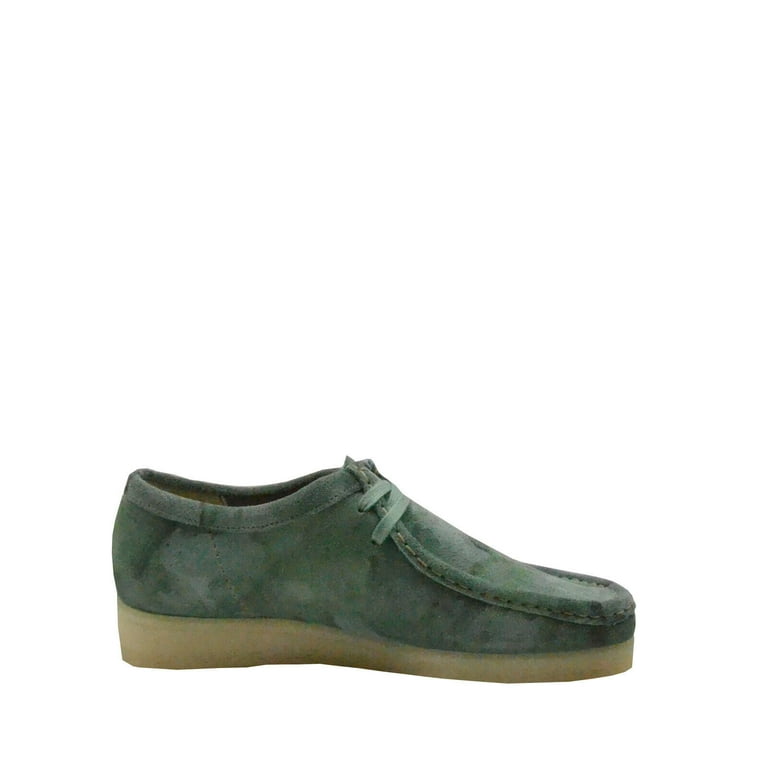 Clarks green suede shoes sale
