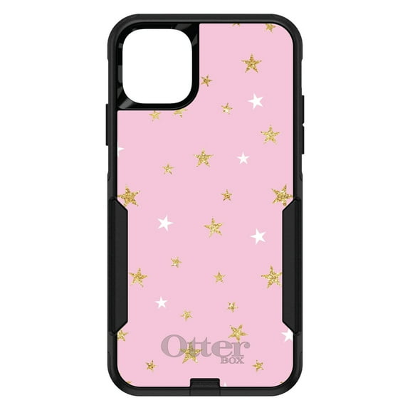 DistinctInk OtterBox Commuter Custom Case for Apple iPhone 15 (6.1" Screen) - Stars Pattern - Shockproof Protection