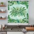 thumbnail image 3 of Tropical Leaves Sheer Curtains 63 Inches Long, Watercolor Monstera Palm Leaf Botanical Green Light Filering Curtains, Breathable Simi Curtain Privacy Drapes for Living Room Bedroom Window Treatment, 3 of 7