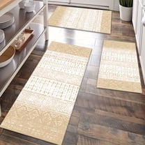 Kitchen Rugs Sets 3 Piece with Runner Floral Kitchen Floor Mat Carpet Farmhouse Rugs and Mats Non Skid Washable Runner Rug for Kitchen Office Sink Laundry
