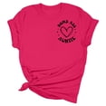 thumbnail image 3 of adviicd Hauts d'Été pour Femmes T-Shirt à Manches Courtes Col Rond Slim Crop Top Fête Club Tees Rose Vif,TG, 3 of 3