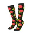 thumbnail image 2 of Vsdgher Cartoon Snail Print Thigh High Socks Extra Long Stretchy Sock Women Over Knee High Opaque Stocking Daily Wear, 2 of 5