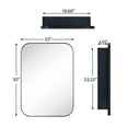 thumbnail image 4 of TEHOME Black Rectangle Medicine Cabinet, 22x30 inches, Recessed/Surface Mount, Stainless Steel, 4 of 8