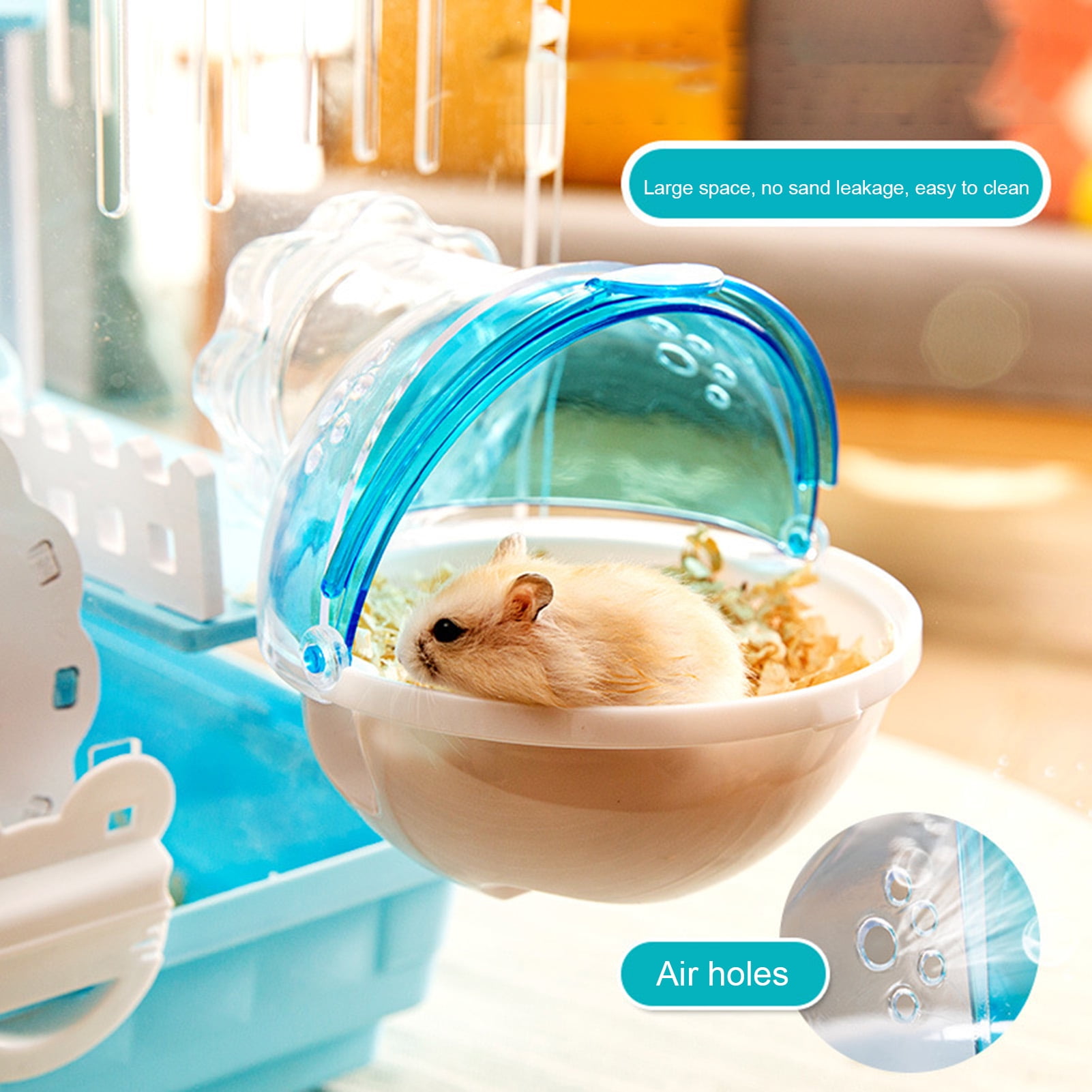 Realyc Hamster Bathroom Convenient Effective Plastic Pet Hamster ...