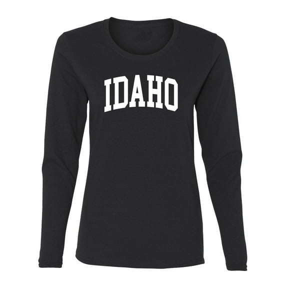 Wild Bobby State of Idaho College Style Women Graphic Long Sleeve Tee