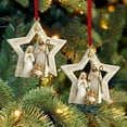 thumbnail image 5 of Virelaxpo Acrylic Nativity Scene Christmas Ornament, Family Star Tree Decoration with Mary Joseph Baby Jesus for HOME Decor, 5 of 7