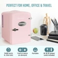 thumbnail image 2 of Nostalgia Retro 6-Can Display Fridge & Heater, Pink, 2 of 7