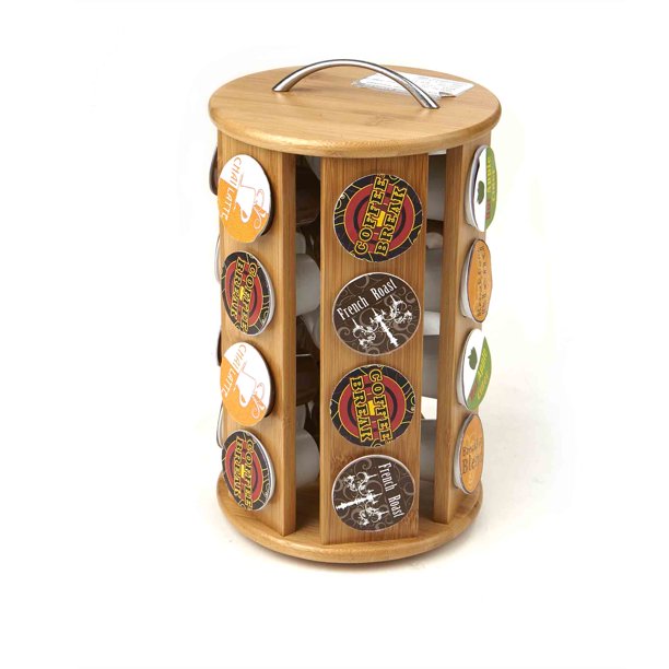 Mind Reader Bamboo KCup Single Serve Coffee Pod Storage Organizer