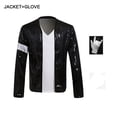 thumbnail image 4 of Abrigo MJ Michael Jackson, chaqueta Billie Jean, guantes, disfraz de fiesta para niños, ropa para adultos, conjunto de Halloween para mujeres, 4 of 4