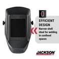 thumbnail image 4 of Jackson Safety Welding Helmet - Passive - Polycarbonate/ABS Blend - 4.5" x 5.25" Viewing Area - Shade 10 - 370 Speed Dial Headgear - Black - HSL100 Series, 4 of 9