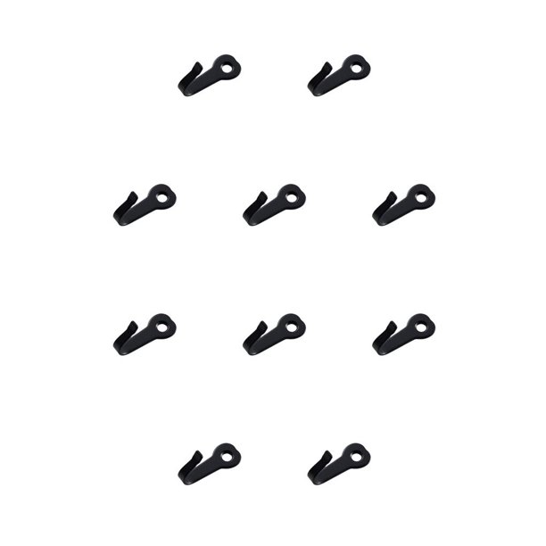 Eigraketly Gancho para llaves Mini perchas pulidas Montado en la pared Usable Colgando Ganchos de alta resistencia Abrigo Bolsa Sombrero Hogar Rocíe negro 10piezas