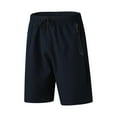 thumbnail image 3 of Aayomet Shorts Men Sport Short Pants Quick Drying Short Pant Drawstring Zipper Pocket Short Pant Fashion Short (Blue, M), 3 of 4