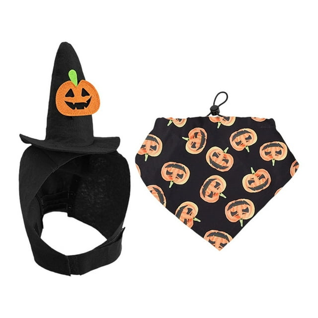 TIELUTT Halloween Pet Dog Bandana Set with Pumpkin Design Pet Clothes for Small Dogs Female Pet Clothes for Large Dogs Girl Pet Clothes Rack Small Pet Clothes for Large Dogs Pet Clothes for Medium Dog