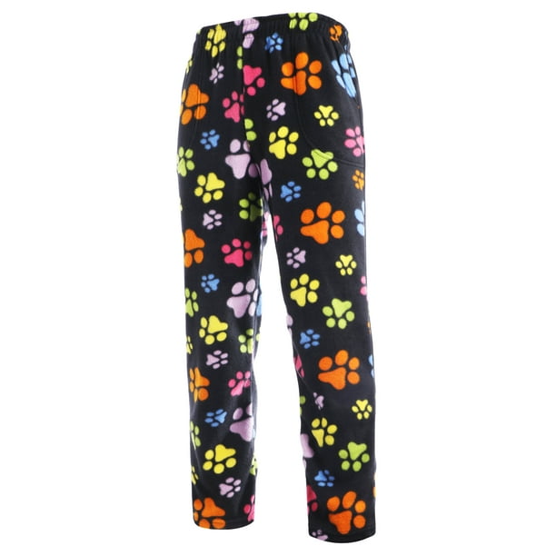 Ma Croix - Ma Croix Mens Pet Fuzzy Pajama Pants Fleece Brushed Sweatpants Sherpa Sleepwear