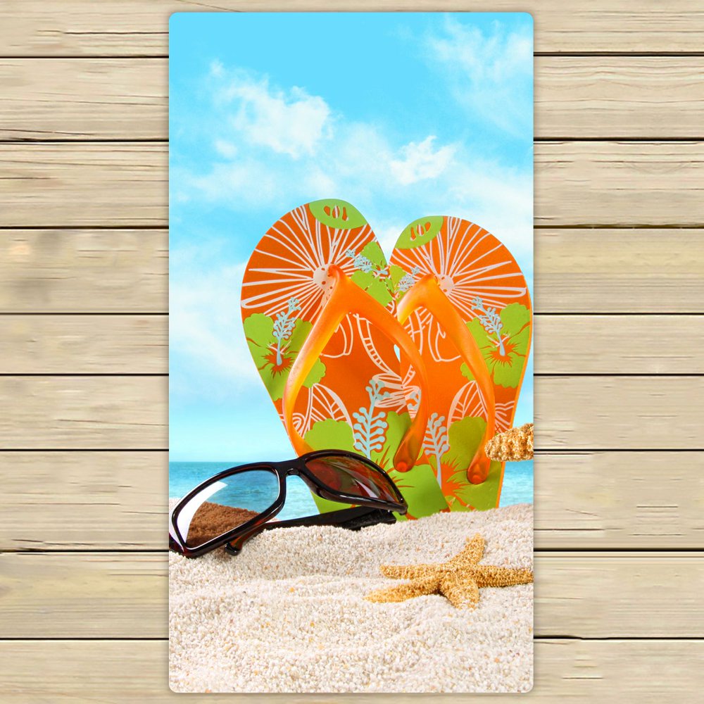 ZKGK Beach Flip Flops Hand Towel Bath Towels Beach Towel For Home