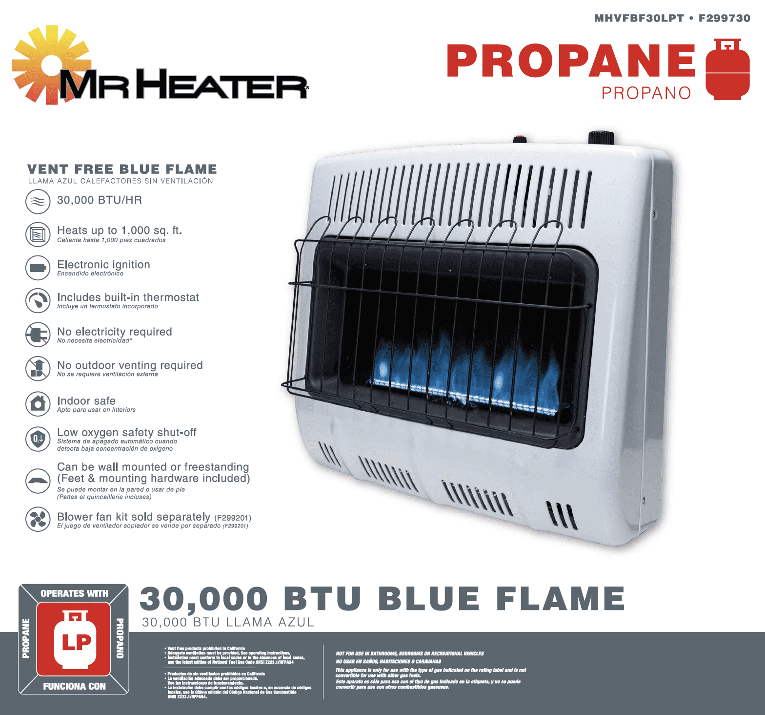 30000 Btu Small Propane Heater Indoor Gas Heater Indoor Garage