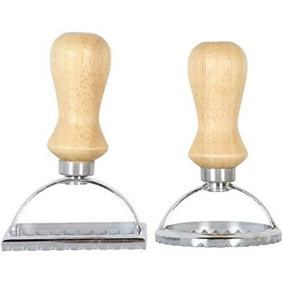 Ravioli Cutter Stamps, Round & Square, Set Of 2
