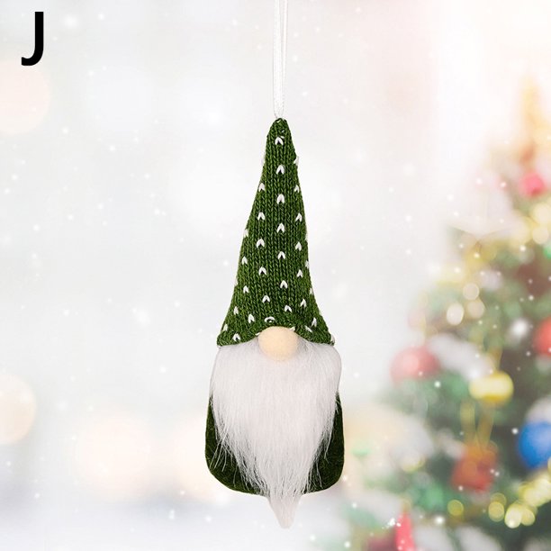 Adornos para árbol de Navidad, dibujo de Papá Noel, anciano, peluche tejido, adorno colgante para árbol de Navidad, regalos de Feliz Año Nuevo