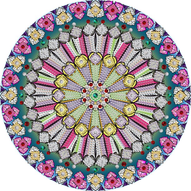Kits parciales de pintura de diamantes con forma especial patrón de Mandala arte de mosaico (HB279) FLhrweasw Nuevo