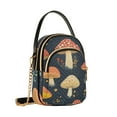 thumbnail image 7 of FORMRS Crossbody Bag for Women Quilted Travel Shoulder Cell Phone Purse with Chain Strap Handbag, Black Mushroom Pattern, 7 of 7