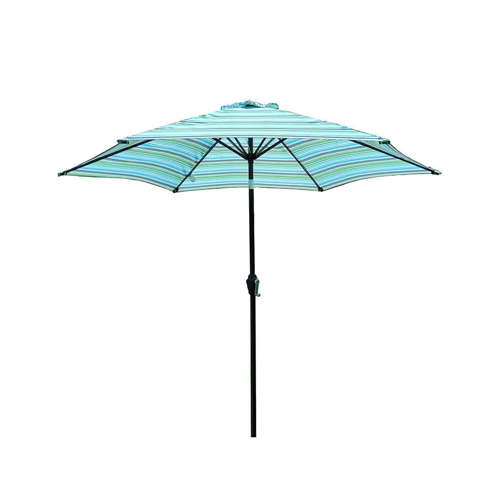 Private Jungle 8.6′ Patio Umbrella, Sun Umbrella, Outdoor Table Market Umbrella with Push Button Tilt and Crank, Does Not Include Umbrella Base, Blue Stripes Private Jungle 8.6′ Patio Umbrella, Sun Umbrella, Outdoor Table Market Umbrella with Push Button Tilt and Crank, Does Not Include Umbrella Base, Blue Stripes