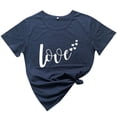 thumbnail image 2 of Hauts d'Été Grande Taille pour Femmes, T-shirts à Manches Courtes Col Rond Imprimé Léopard, Blouse Col en V pour Femmes en Liquidation, 2 of 3