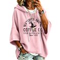thumbnail image 4 of Halloween Hoodies for Women Drawstring 3/4 Sleeve Trendy Print Hoodie Fall Clothes Crewneck Sweatshirts Loose Fit Trendy Tops Winter Clothing Daily Travel Outfits, 4 of 5