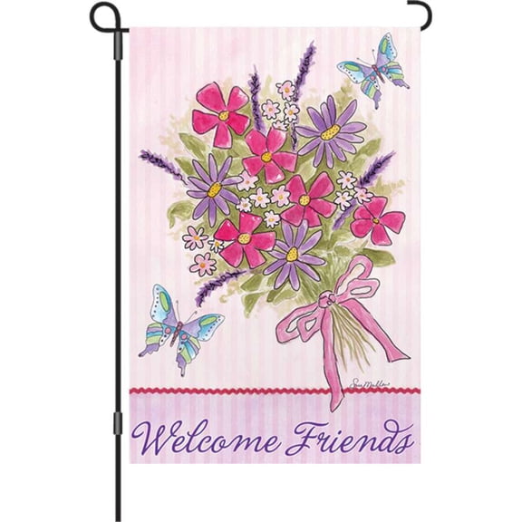Premier Garden Size Flag - Bouquet For Friends