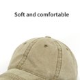 thumbnail image 3 of Baseball Cap Vintage Cotton Washable Adjustable Classic Hat - Khaki, 3 of 6