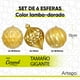 thumbnail image 2 of Esferas para árbol de navidad Artego extra grandes de 15 cm de diámetro paq 6 esferas  Dorado * Línea Caramel 3 texturas y acabados diferentes para colgar Christmas ornaments, 2 of 7