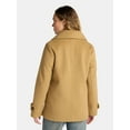 thumbnail image 3 of Time and Tru Women's and Women's Plus Faux Wool Peacoat, Sizes XS-3X, 3 of 5
