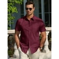 thumbnail image 6 of Youclos Men's Short Sleeve Dress Shirts Casual Button Down Shirt Regular Fit, 6 of 8