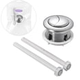 thumbnail image 2 of Miangastore ROSENICE 114mm Réservoir d'Eau de Toilette Double Chasse Argenté Boutons Poussoirs Tiges, 2 of 8