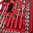 thumbnail image 4 of Genius Tools Master Socket and Ratchet Set 161 Piece Metric and SAE 1/4 Inch, 3/8 Inch, and 1/2 Inch Drive with Soft Plastic Handles - AC-234161S, 4 of 6
