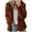 Brown, variant on JWZUY Womens Warm Faux Coat Jacket Winter Zipper Solid Long Sleeve Outerwear