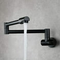 thumbnail image 1 of Folding Kitchen Faucet, Lead Free Ceramic Cartridge with Matte Black Finish for Wall Mounted Installation, 1 of 5