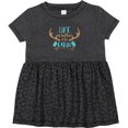 thumbnail image 3 of Inktastic Life is Better at the Cabin, Deer Antlers, Camping Girls Baby Dress, 3 of 5