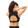 thumbnail image 5 of Women's Zipper Stand Collar Fitness Vest,Detachable Chest Padded Sports Bra Vest,Black,3XL, 5 of 7