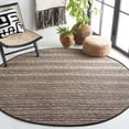 thumbnail image 2 of SAFAVIEH Natural Fiber Petra Striped Area Rug, Black/Natural, 7' x 7' Round, 2 of 11