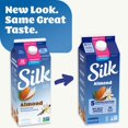 thumbnail image 3 of Silk Dairy Free, Gluten Free Unsweet Vanilla Almond Milk, Plant Based Milk Half Gallon, 64 fl oz, 3 of 15