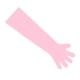 thumbnail image 5 of Guantes desechables de brazo largo, guantes de película plástica para cocinar, limpieza, granja, 50 piezas, color rosa Advancent AF0103-02B, 5 of 6
