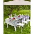 thumbnail image 4 of Outdoor Tablecloth with Umbrella Hole for Patio/Picnic/Party/Camping, Spring Purple Lavender Waterproof Table Cloth Rectangle Table Cover Washable, Flowers Bike Pastoral Country 60"x 102", 4 of 7