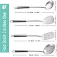 thumbnail image 2 of Mirdinner 4 Pcs Cooking Utensils Set, 304 Stainless Steel Kitchen Utensils, Include Wok Ladle, Slotted Spoon, Wok Spatula and Slotted Spatula, Dishwasher Safe, 2 of 9