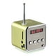 thumbnail image 1 of Mini reproductor de música portátil digital MP3 / 4 Reproductor Micro SD / TF Disco USB Altavoz Radio FM (Verde), 1 of 7