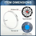 thumbnail image 3 of Unique Bargains Car Wheel Hub Centric Rings OD 79.6mm to ID 78.1mm Wheels Center Shaft Shock Absorbing Hubrings Aluminium Alloy Silver Tone Durable, 3 of 7